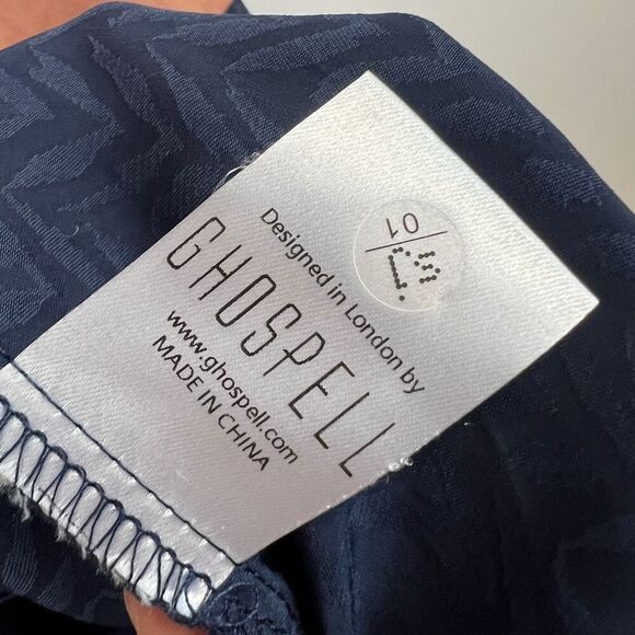 Ghospell Women's Large Colorblock Blue Peach Long Sleeve Maxi Dress Peasant Chic - Picture 11 of 15